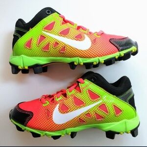 Nike Hyperdiamond Fastflex Softball Cleats Neon Orange/Green